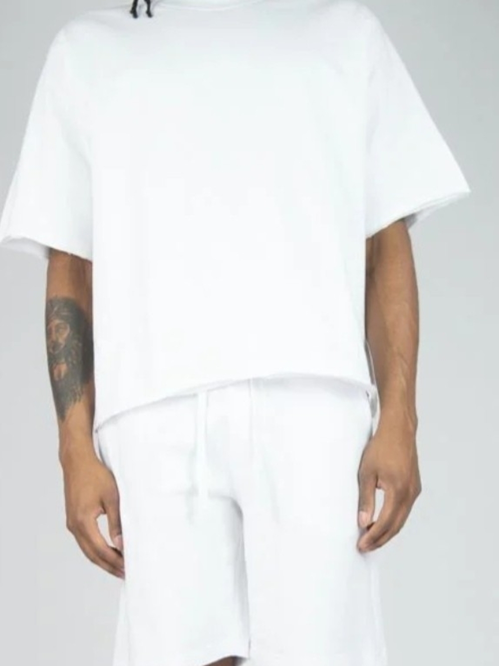 Men's White Short Sleeve Crewneck Shirt - Unbranded